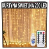 kurtyna świetlna 3x2 200 led ciepła biel