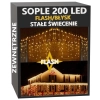 sople 200 led stałe+flash ciepła biel 1