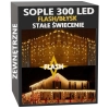 sople 300 led stałe+flash ciepła biel 1